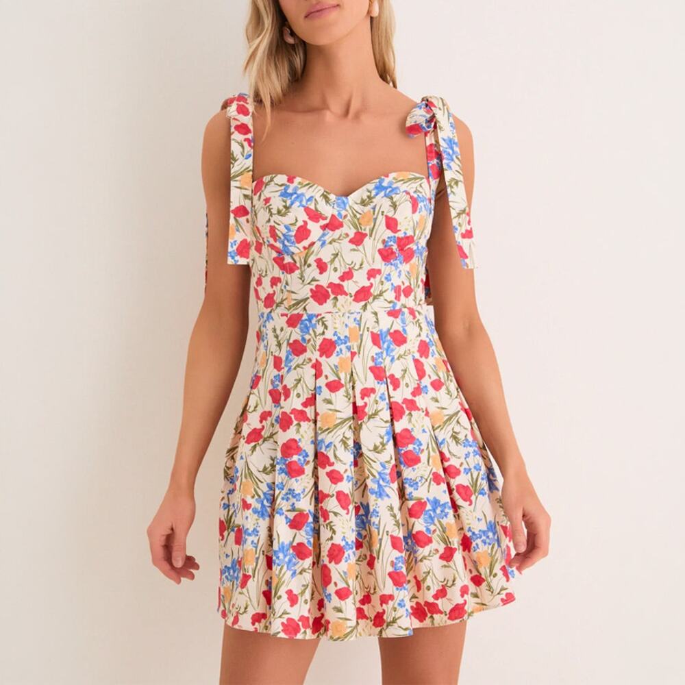 Hyacinth House Poppy Fields Floral Jenna Mini Dress Size XS
